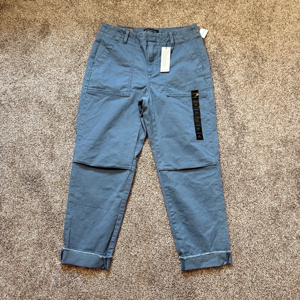 Banana Republic Girlfriend Chino Ankle Pants Cuffed Size 2P NWT Minimalist $80